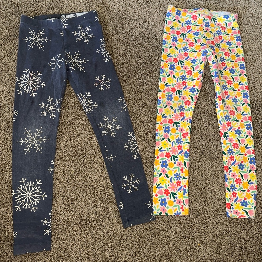 Assorted Kids Leggings - Pink, Black, Gray, Floral & Snowflake Patterns - Picture 13 of 15